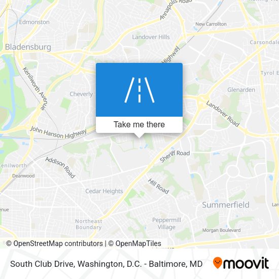 South Club Drive map