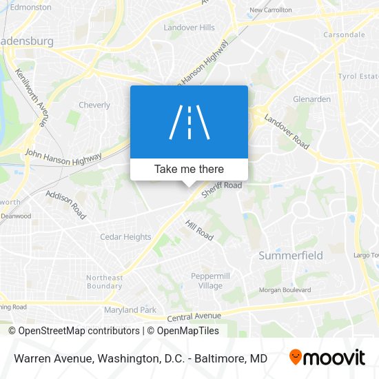 Warren Avenue map