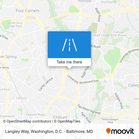 Langley Way map