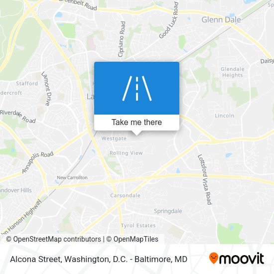 Alcona Street map