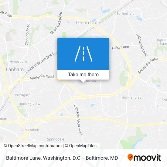 Baltimore Lane map