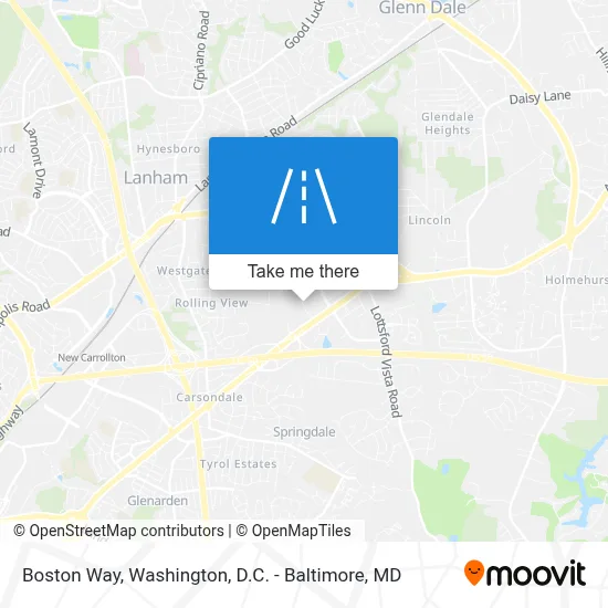 Boston Way map