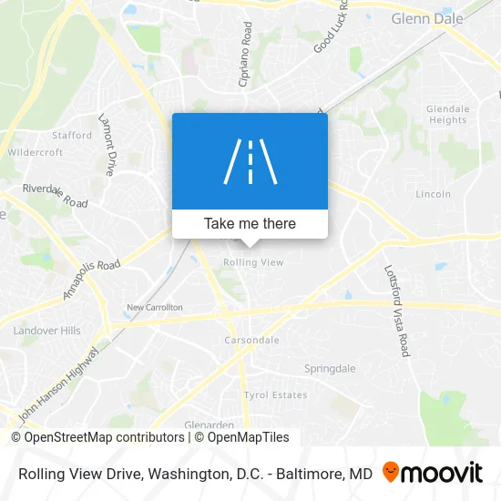 Rolling View Drive map