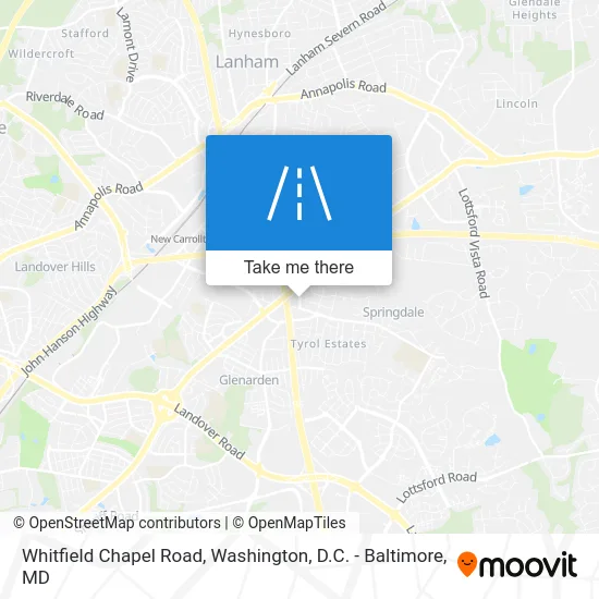 Whitfield Chapel Road map