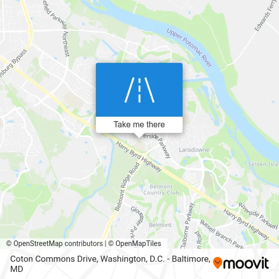 Coton Commons Drive map