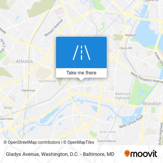 Gladys Avenue map