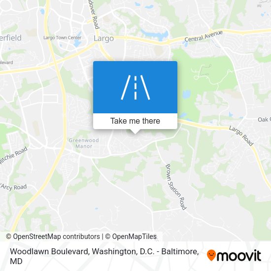 Mapa de Woodlawn Boulevard