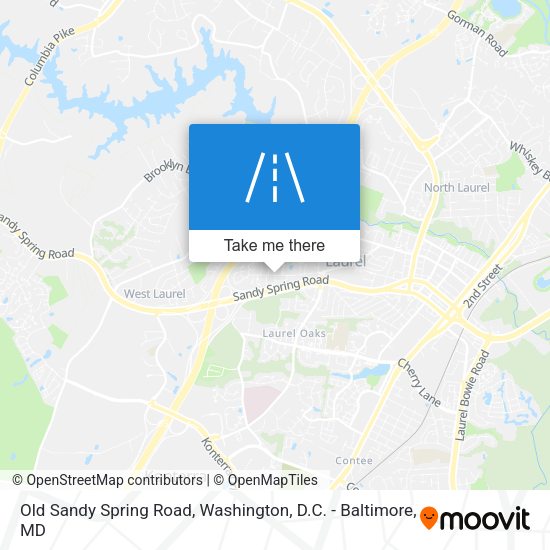 Old Sandy Spring Road map