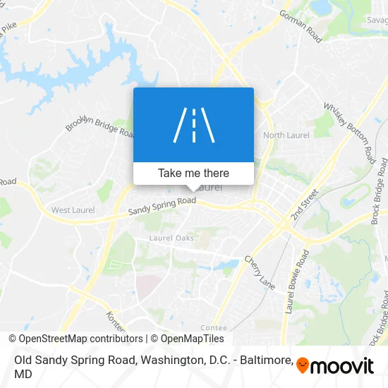 Old Sandy Spring Road map