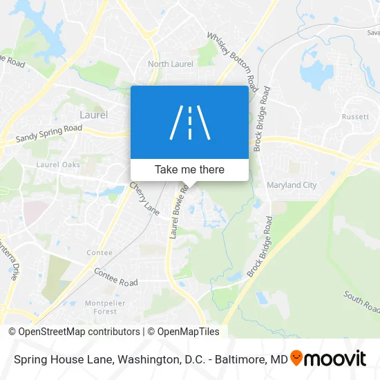 Spring House Lane map