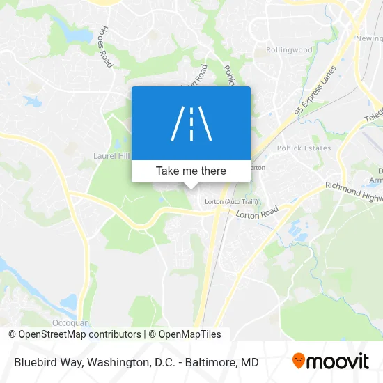 Bluebird Way map