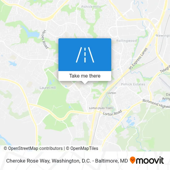 Cheroke Rose Way map