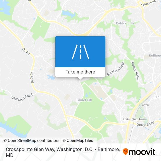 Crosspointe Glen Way map