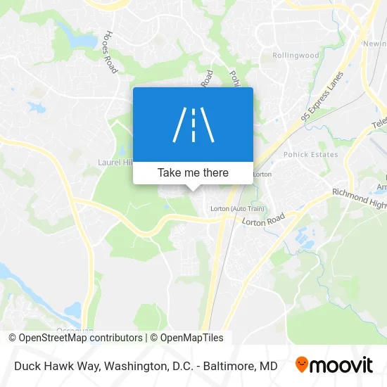 Duck Hawk Way map