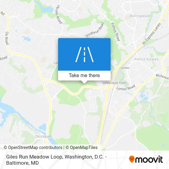 Giles Run Meadow Loop map