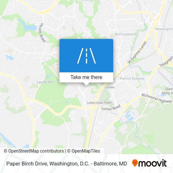 Paper Birch Drive map