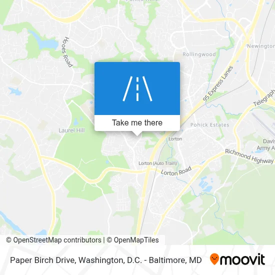 Paper Birch Drive map