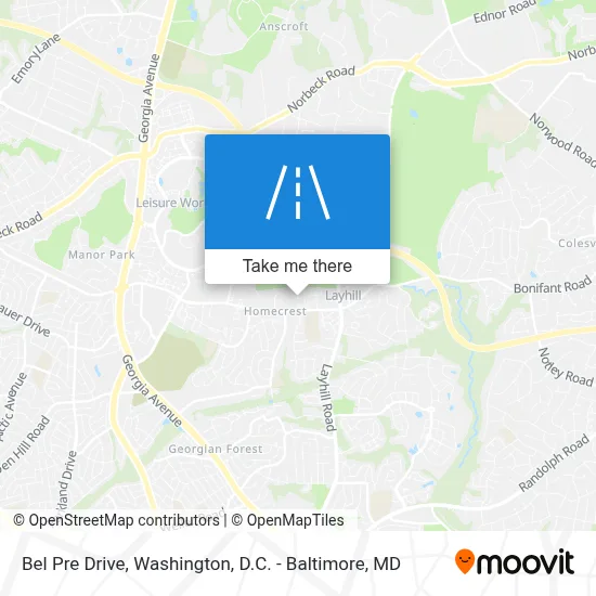 Bel Pre Drive map