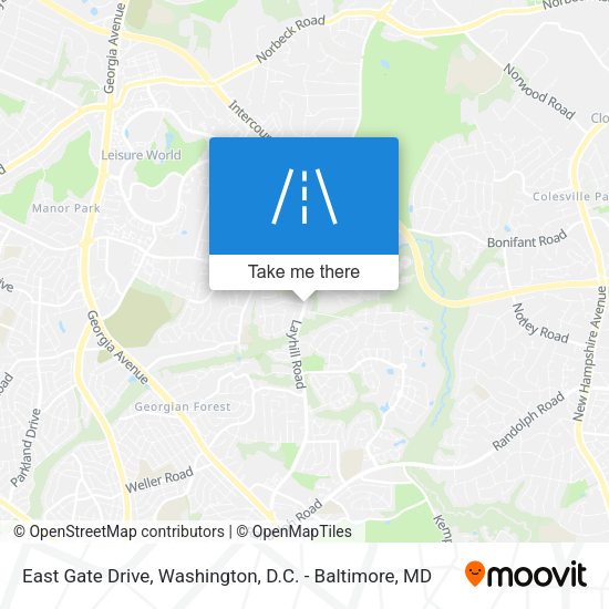 East Gate Drive map