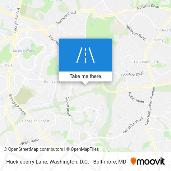 Huckleberry Lane map