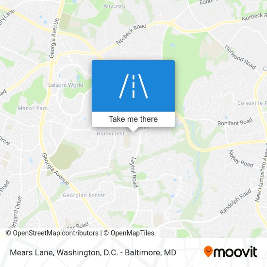 Mears Lane map