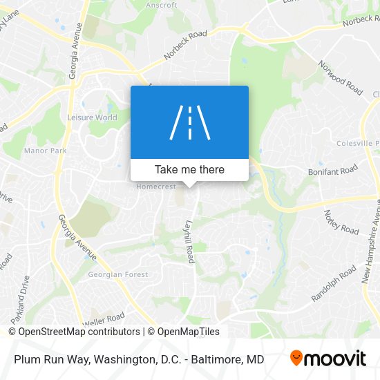 Plum Run Way map