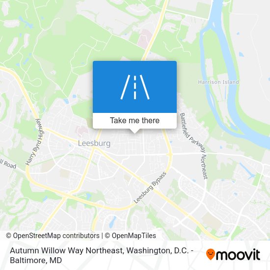 Autumn Willow Way Northeast map