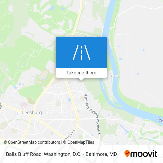 Balls Bluff Road map