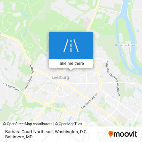 Mapa de Barbara Court Northeast
