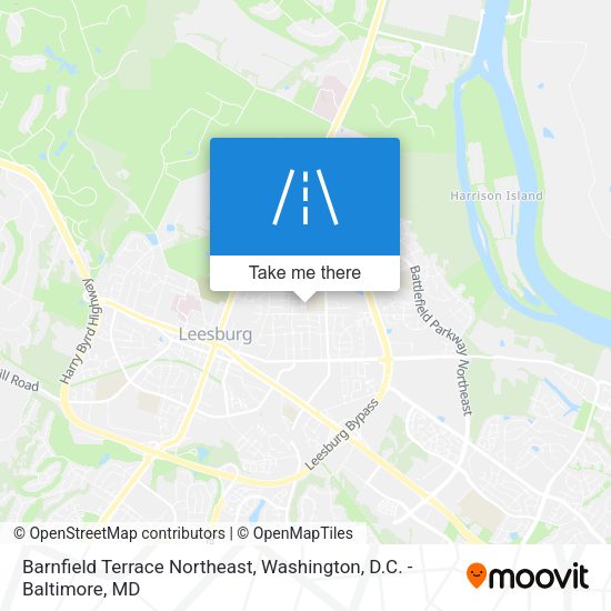 Barnfield Terrace Northeast map