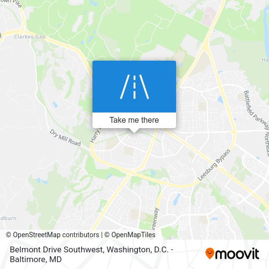 Belmont Drive Southwest map