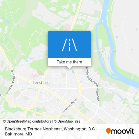 Blacksburg Terrace Northeast map
