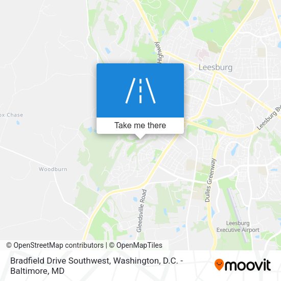 Bradfield Drive Southwest map