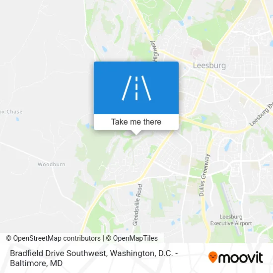 Bradfield Drive Southwest map