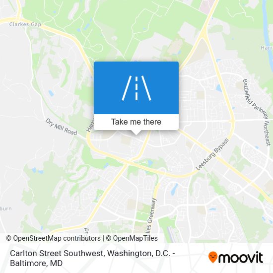 Carlton Street Southwest map