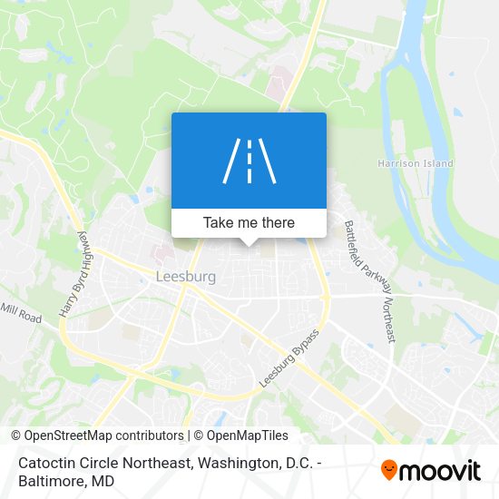 Catoctin Circle Northeast map