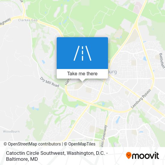 Catoctin Circle Southwest map
