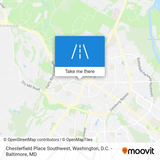 Mapa de Chesterfield Place Southwest