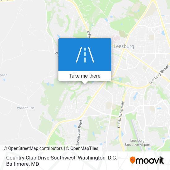 Country Club Drive Southwest map
