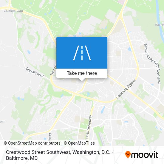 Crestwood Street Southwest map