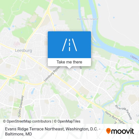 Evans Ridge Terrace Northeast map