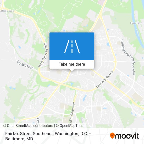 Fairfax Street Southeast map