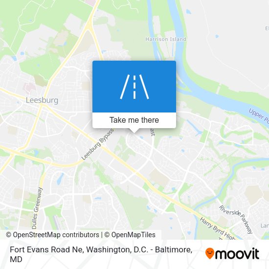 Fort Evans Road Ne map