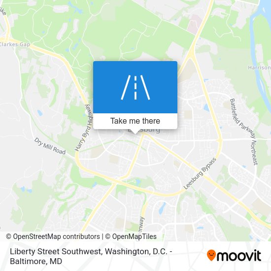 Liberty Street Southwest map