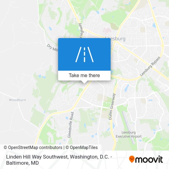 Linden Hill Way Southwest map