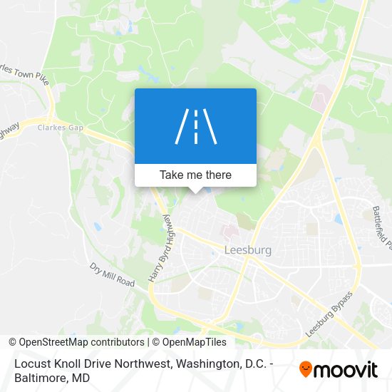 Locust Knoll Drive Northwest map