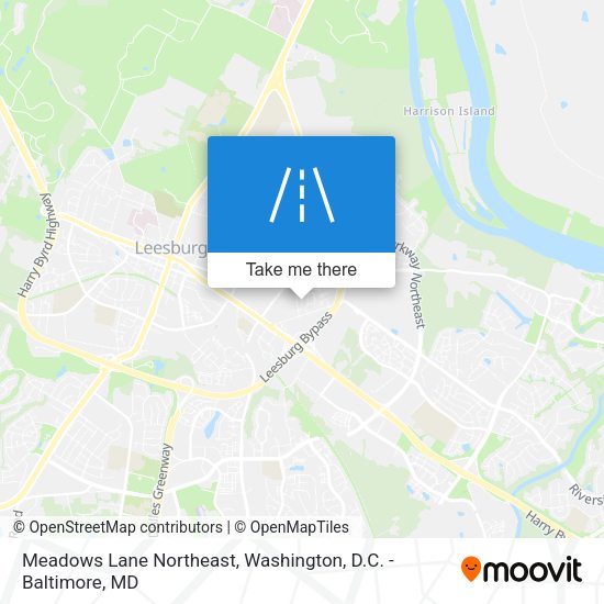 Meadows Lane Northeast map