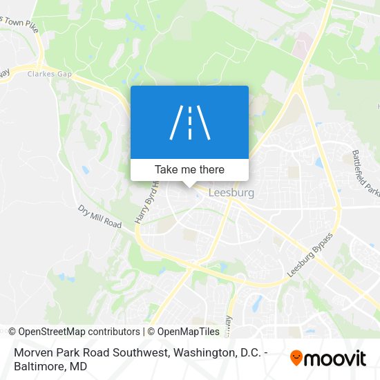 Morven Park Road Southwest map
