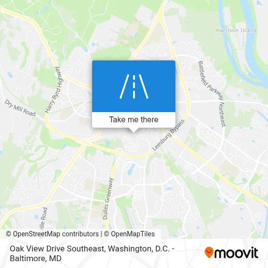 Oak View Drive Southeast map