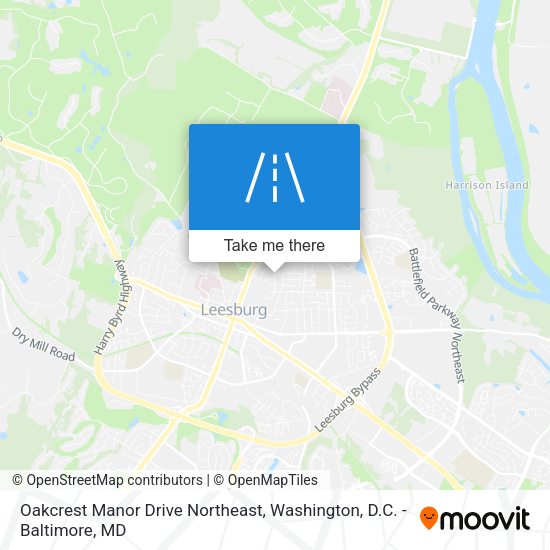 Oakcrest Manor Drive Northeast map